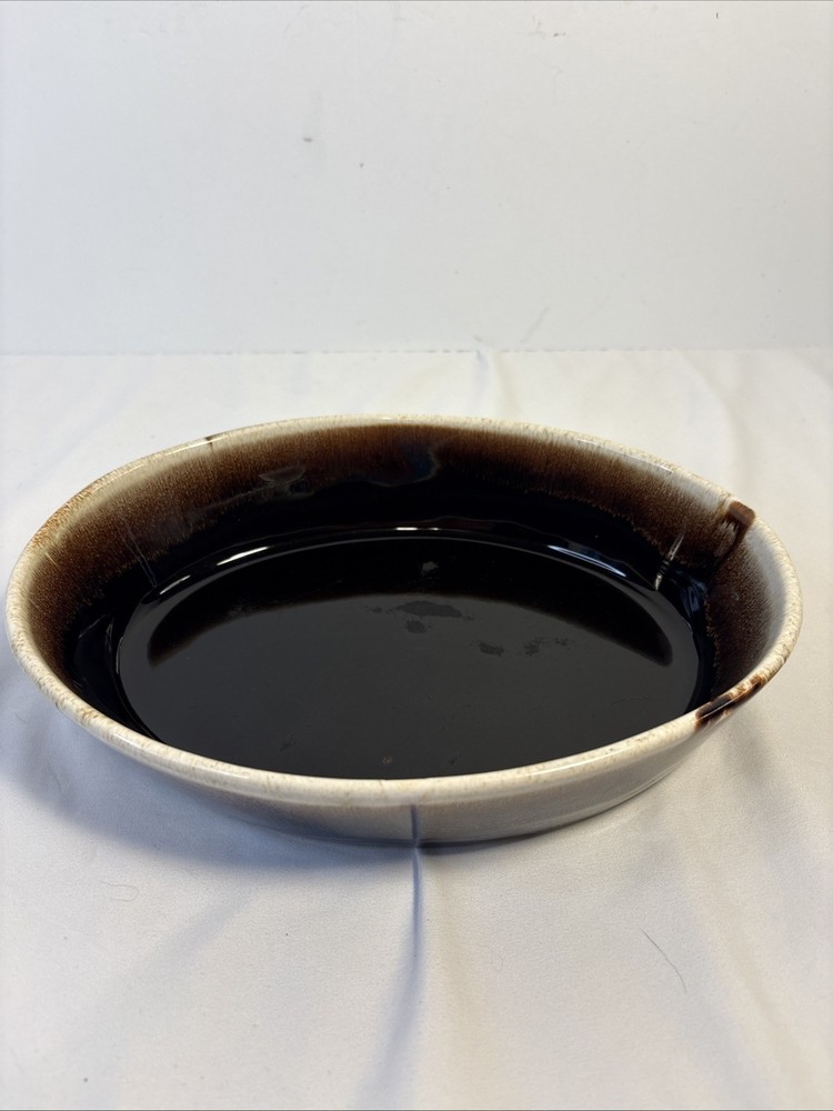 Vintage Pfaltzgraff #241 Brown Drip Glaze Oval Casserole Dish 10
