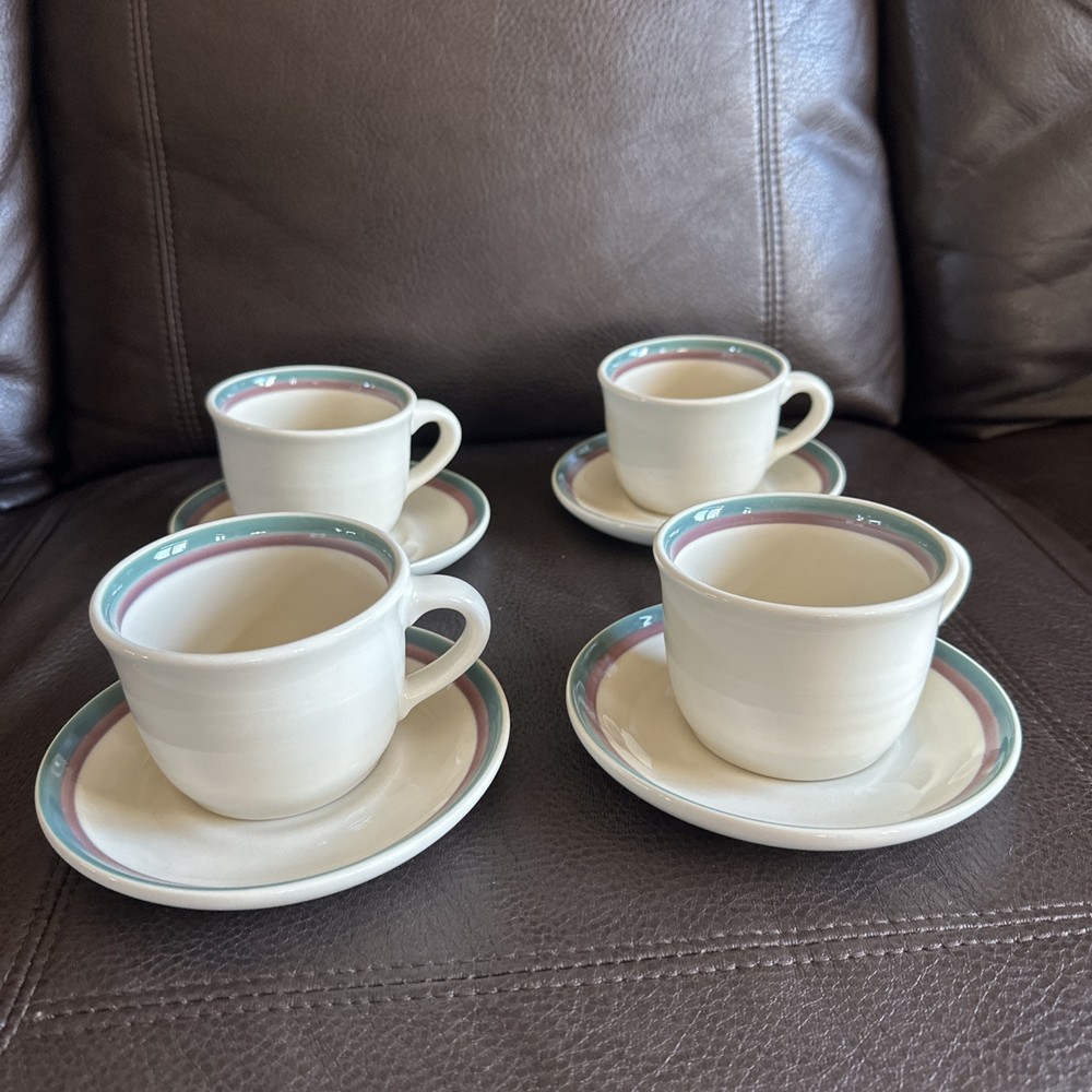 Pfaltzgraff Juniper,  Set of 4, Cups and Saucers, VG-Excellent!