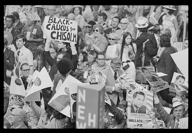 Miami Beach Fla 1972 Democratic National Convention Chisholm Wallace demo