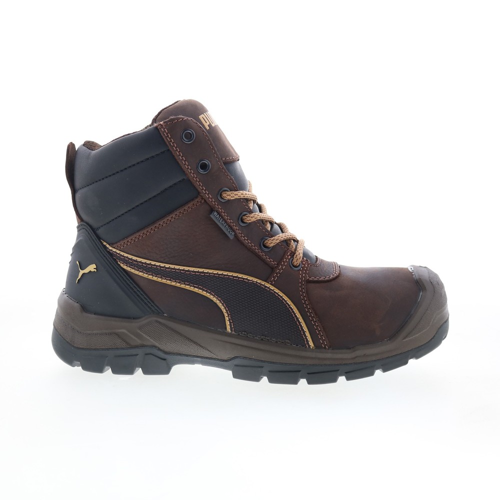 Puma Safety Tornado Soft Toe CTX Mid WP EH SR Mens Brown Work Boots