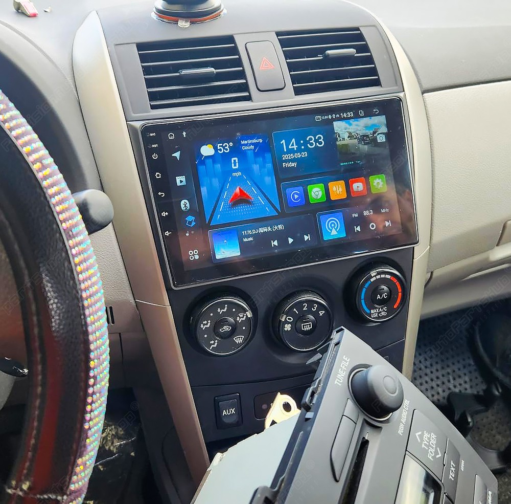 For TOYOTA COROLLA 2009-2013 Carplay 2+32GB Android 15 Car Stereo Radio GPS Navi