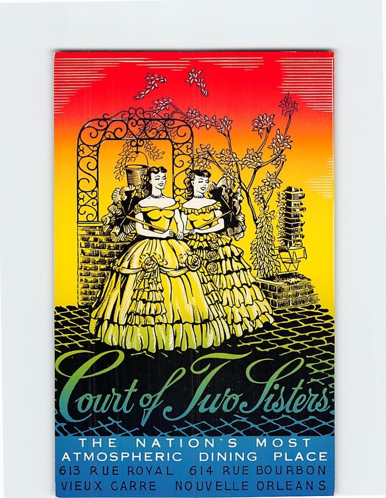 Postcard Court of Two Sisters Restaurant New Orleans Louisiana USA North America
