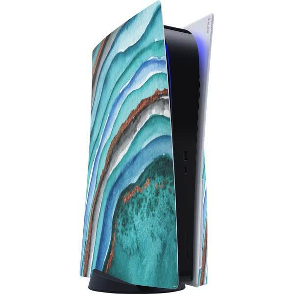 Geode PS5 Console Skin - Turquoise Watercolor Geode