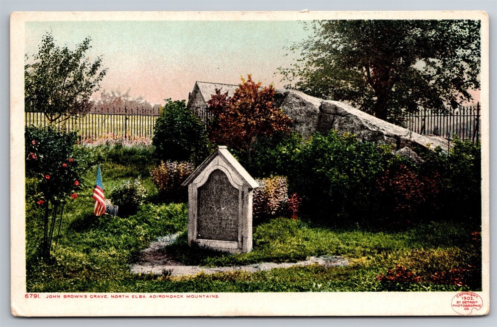 John Browns Grave North Elba Adirondack Mts NY C1910's Postcard R9