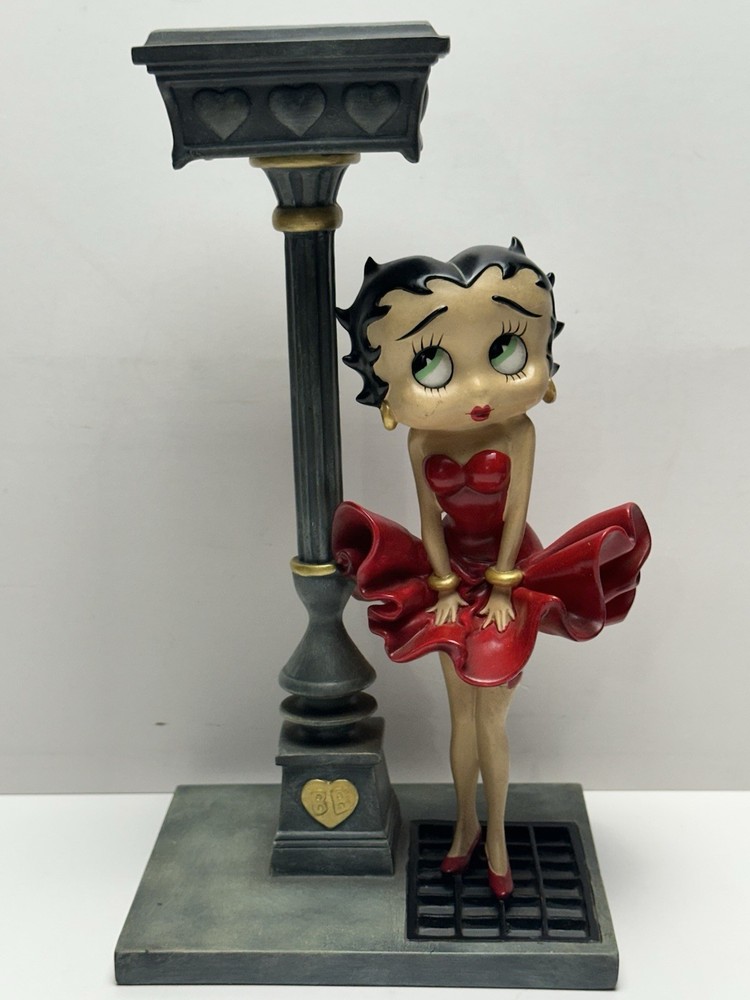 Betty Boop Red Dress Lighted Candle Holder Figurine by Danbury Mint