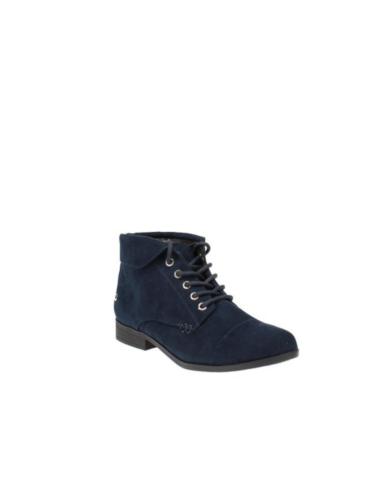 CHARTER CLUB Womens Blue Eyelet Lace Up Plaid Lining Cuffed Crissie Booties 9 M