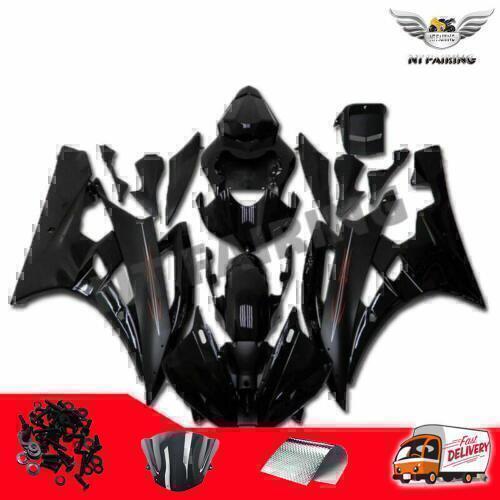 Injection New Black ABS Body Kit Fairings Fit for Yamaha YZF R6 2006 2007 r002