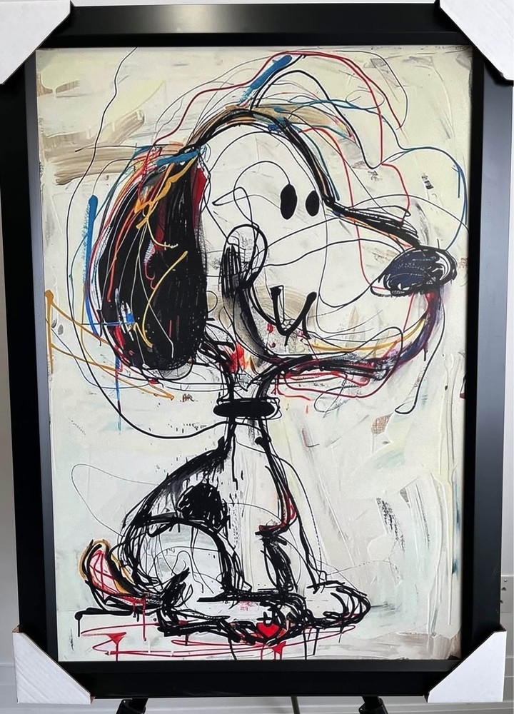 Snoopy Abstract Graffiti Textured Art Print 26x38 Charlie Brown Peanuts-image