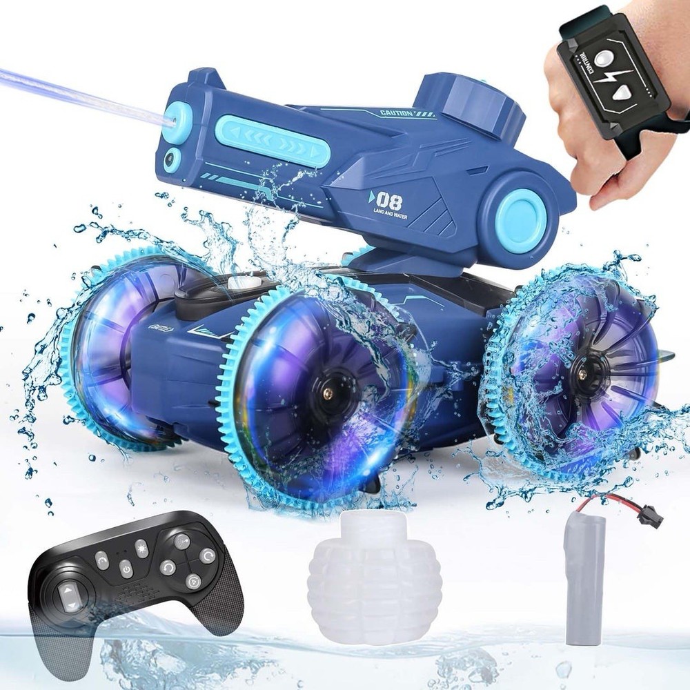 3-in-1 Remote Control Car, RC Boat & Water - Amphibious RC Car for Land & Wat...