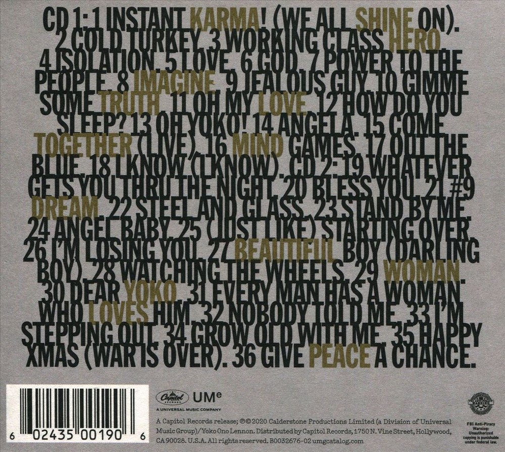 John Lennon Gimme Some Truth [2020] New Cd