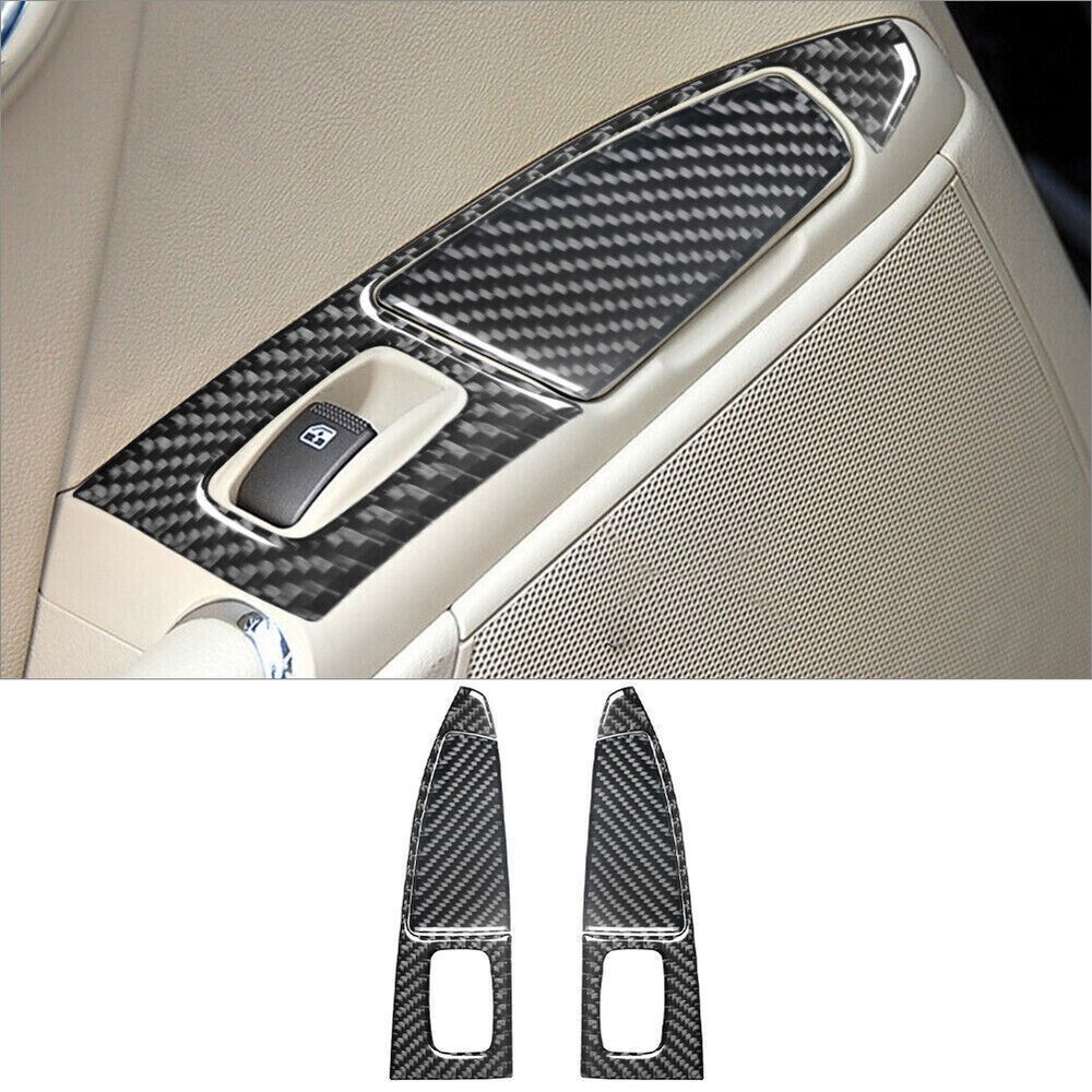 Hyundai Azera Carbon Fiber Rear Window Control Cover Trim Set 4Pcs