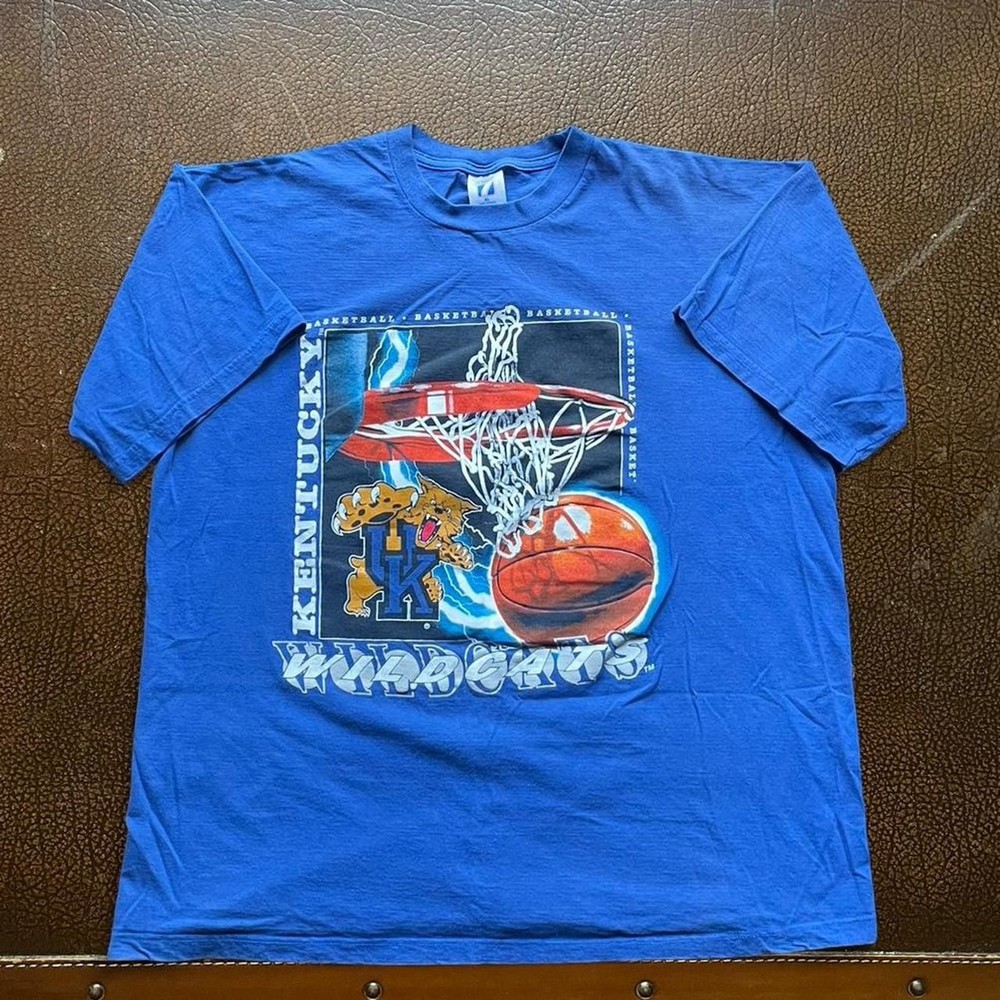 Vintage 2000s Kentucky Wildcats UK Graffiti Y2K Graphic Shirt Mens XL Champions