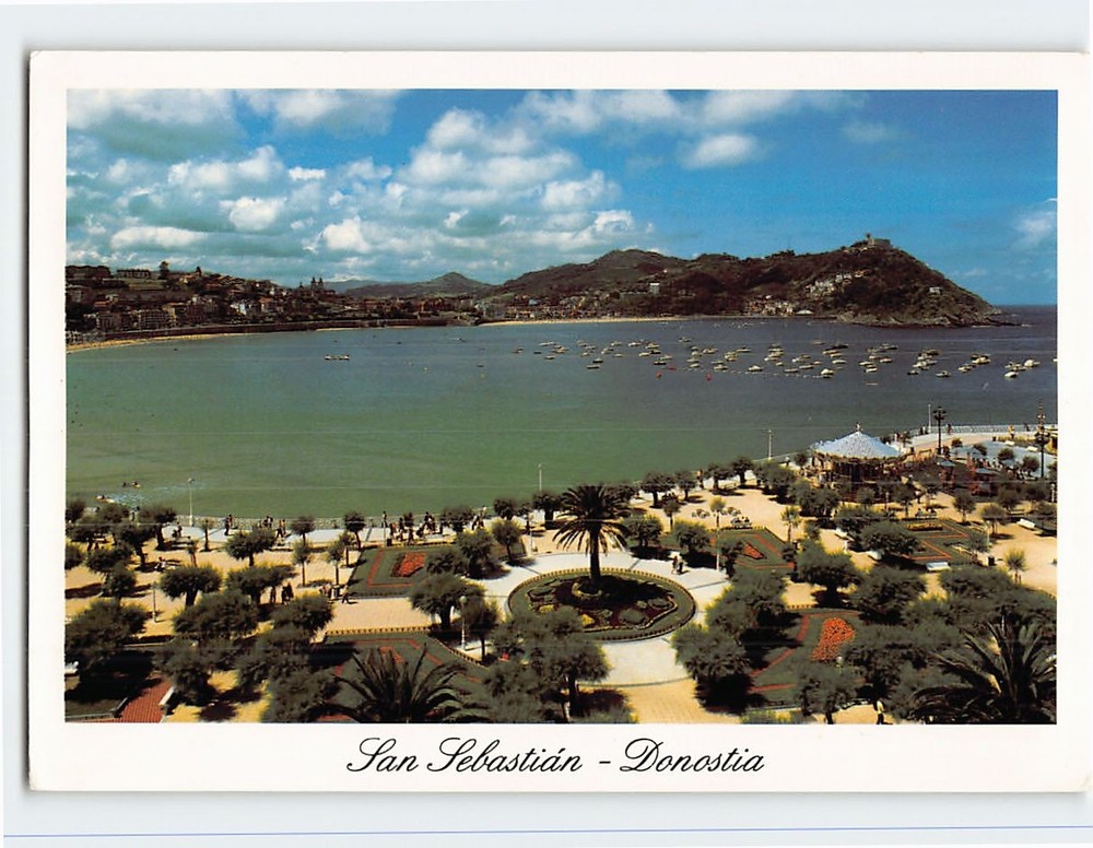 Postcard Alderdi-Eder Park & Igeldo Mountain Donostia San Sebastian Spain