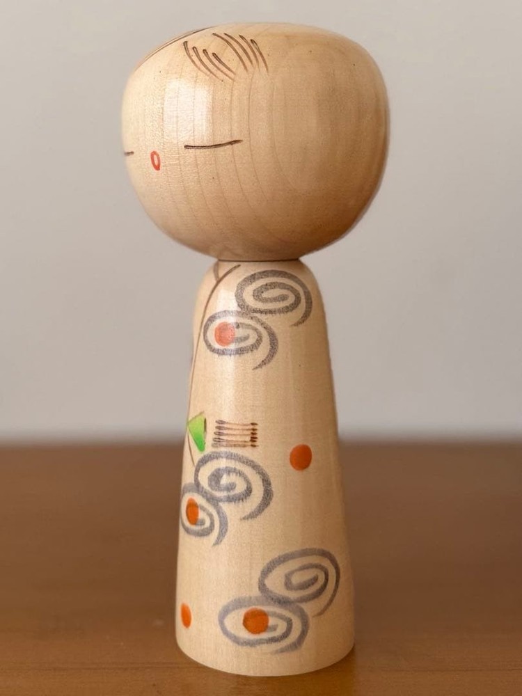 Toshiharu Creative Kokeshi Doll 17.5cm Vintage Retro Wood Japan