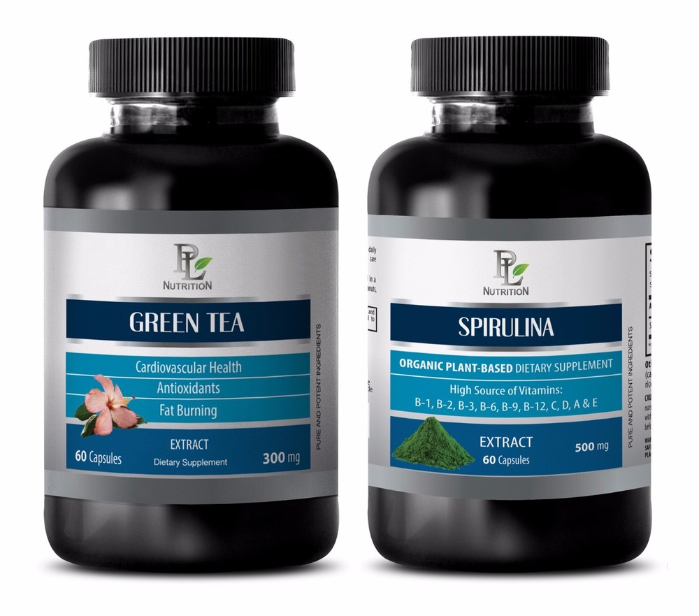 Energy formula - GREEN TEA EXTRACT – SPIRULINA COMBO - spirulina and chlorella