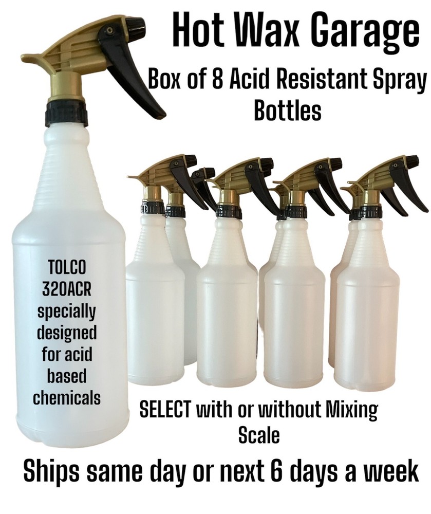 Acid Resistant Trigger Sprayer Chemical Resistant 32oz Plastic Spray Bottle 8-Pk-image