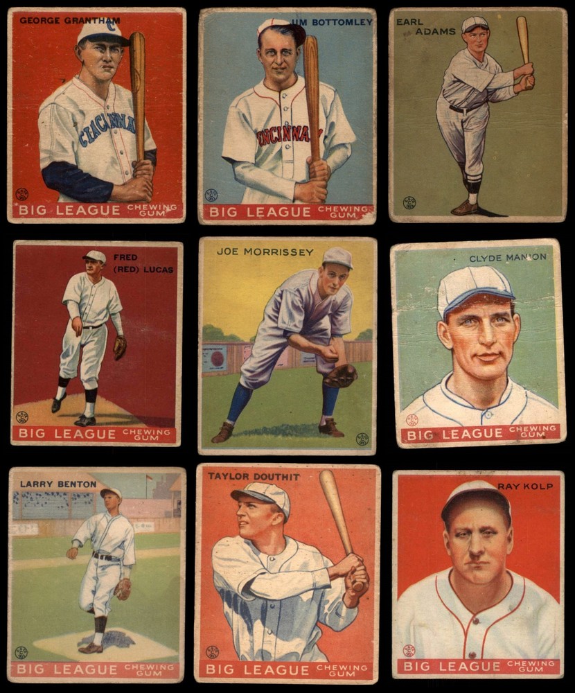1933 Goudey Cincinnati Reds Near Team Set 1.5 - FAIR 3740371 (9 / 10 cards)