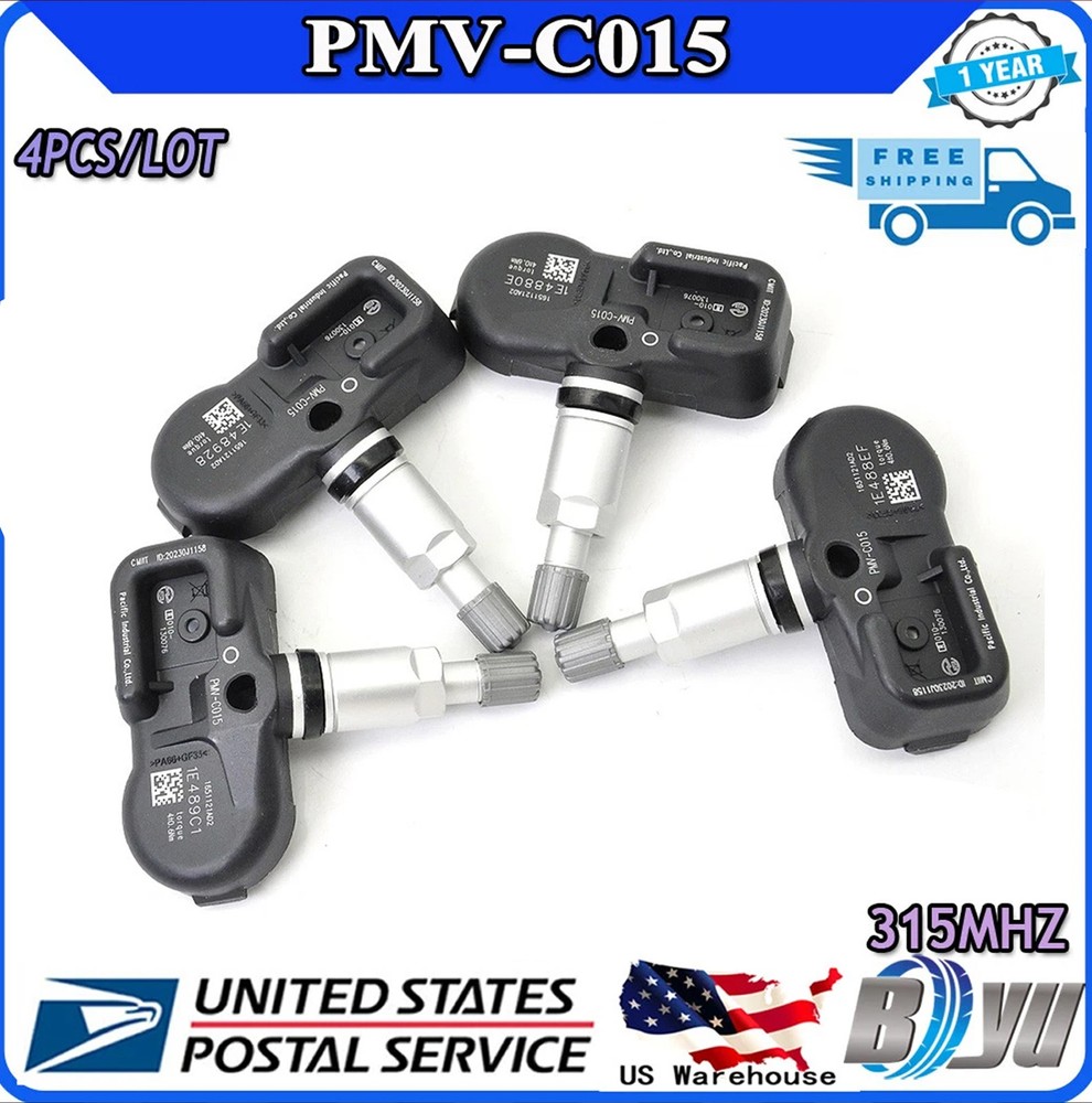 Set of 4 TPMS Tire Pressure Sensors 315MHz/433MHz for Toyota Camry RAV4 Tacoma