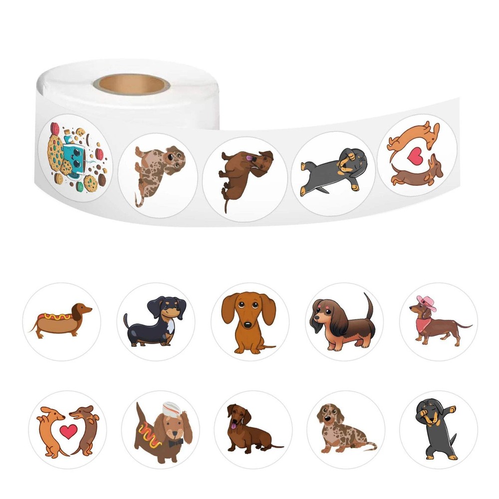 100-500pcs Dog Sticker for On Laptop Suitcase Cute Animal Cartoon Rewards Hand A