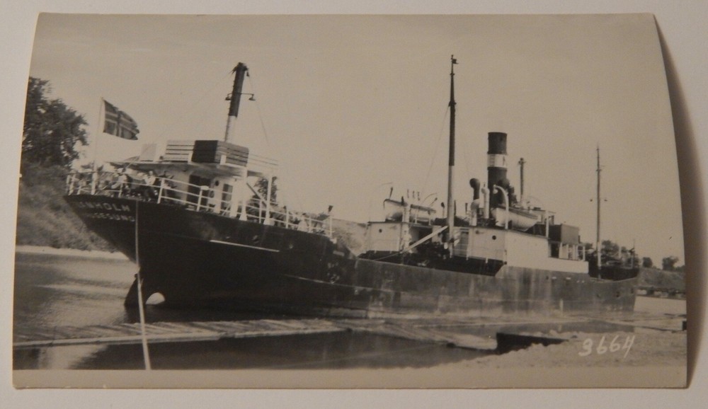 Steamship Steamer SVANHOLM real photo postcard RPPC