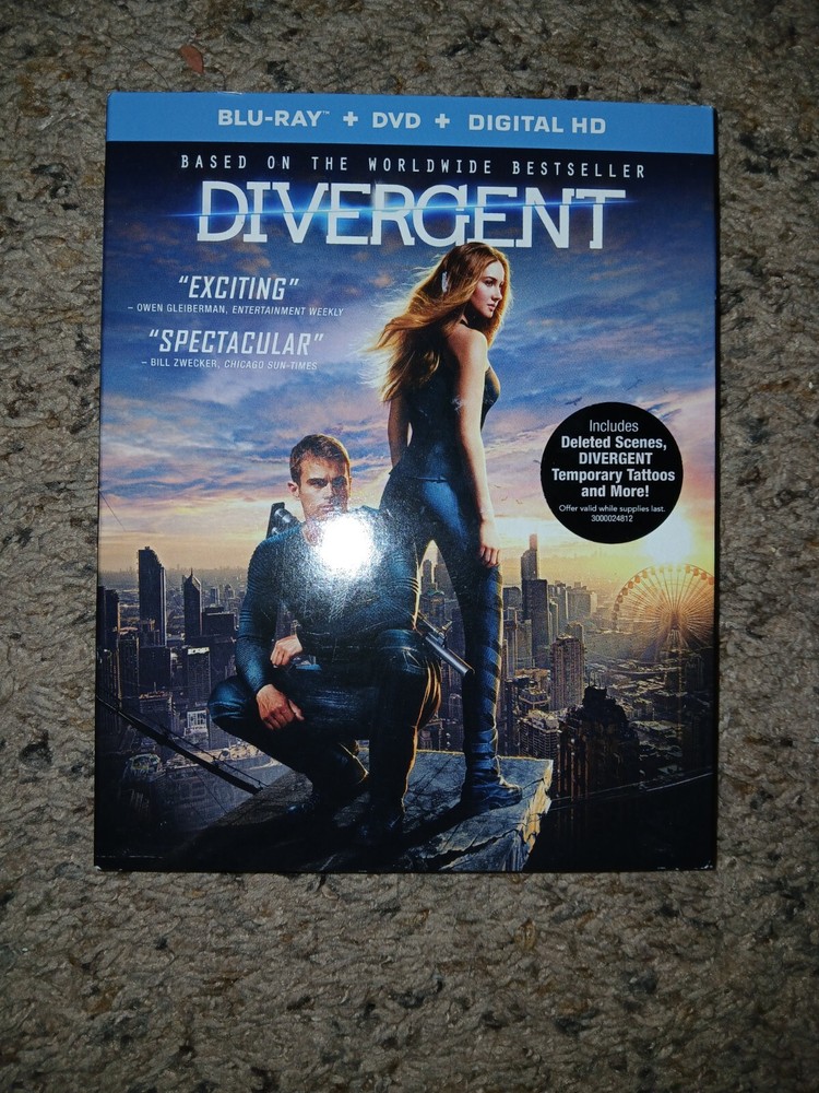 Divergent (Blu-ray/DVD, 2014, Includes Digital Copy SteelBook Only  Best Buy)