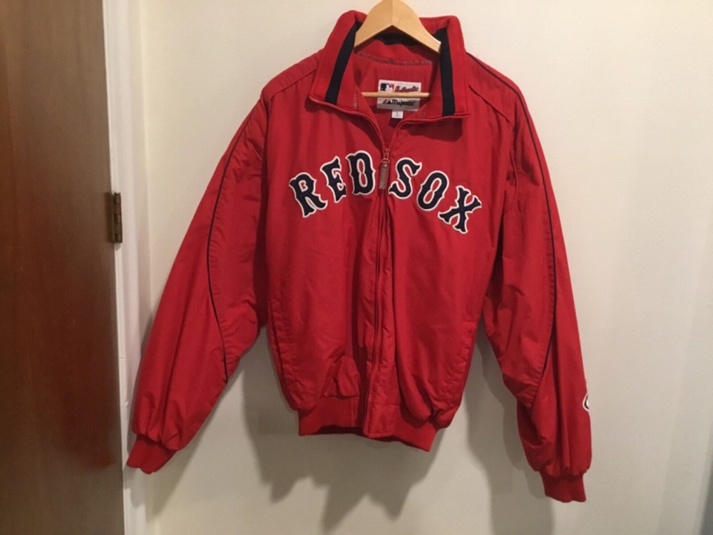 Majestic Authentic MLB Boston Red Sox Bomber Jacket Fleece-Lined Mens Size XL