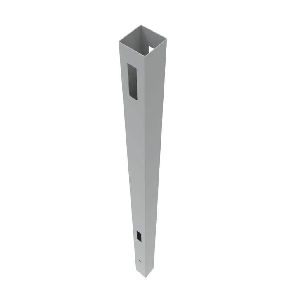 Horizontal Fence 5 In. X 5 In. X 108 In. Gray Vinyl Line Post