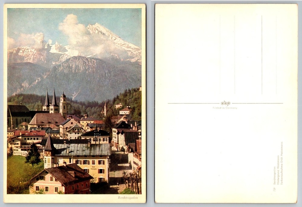 Berchtesgaden Germany Watzmann Mountain View Vintage Postcard obp