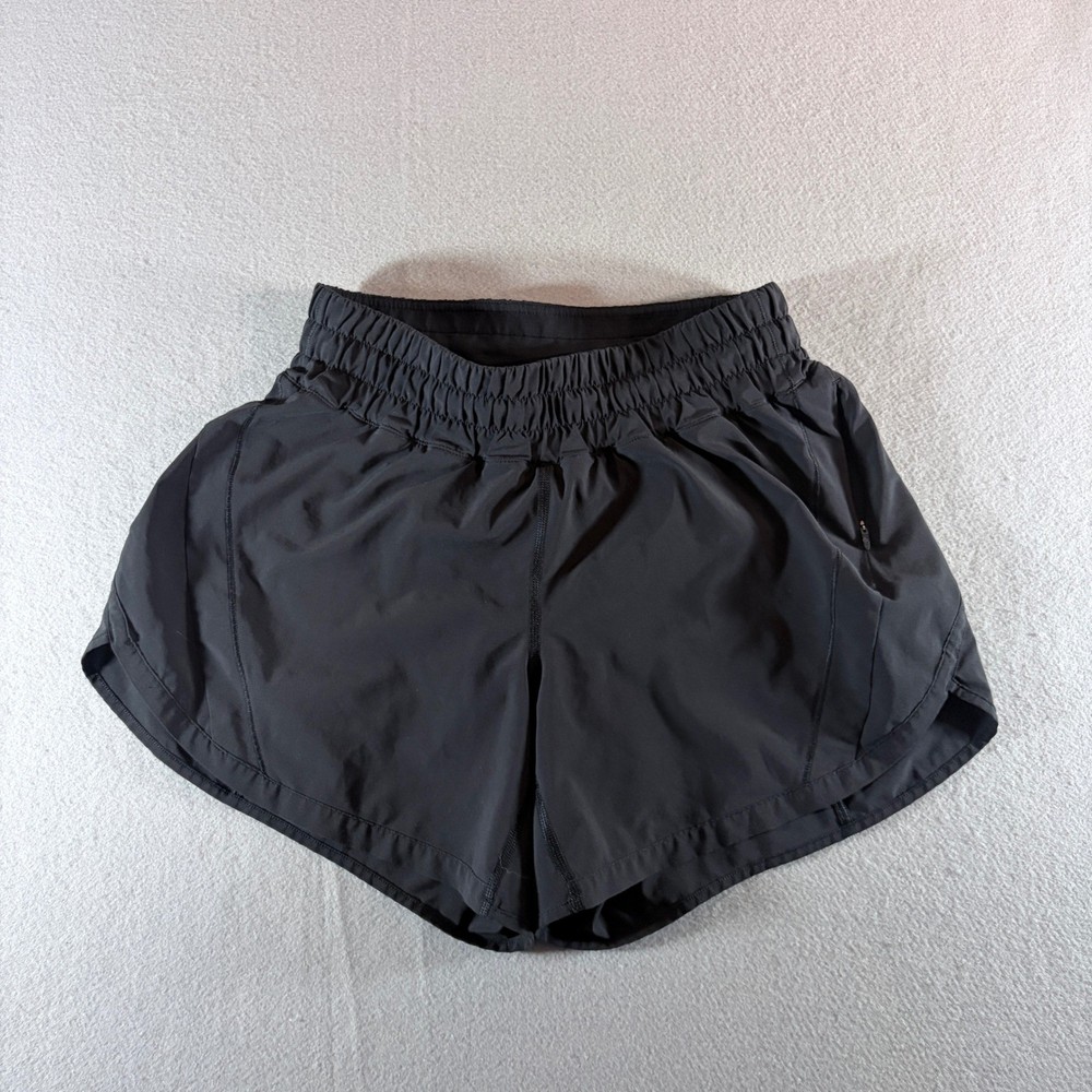 Lululemon Track That High Rise Lined Short 3 Black Size 6 LW7AQES