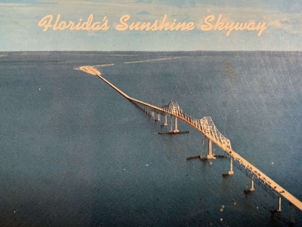 Florida’s Sunshine Skyway Tampa Bay St Petersburg Bradenton VTG Postcard UNP