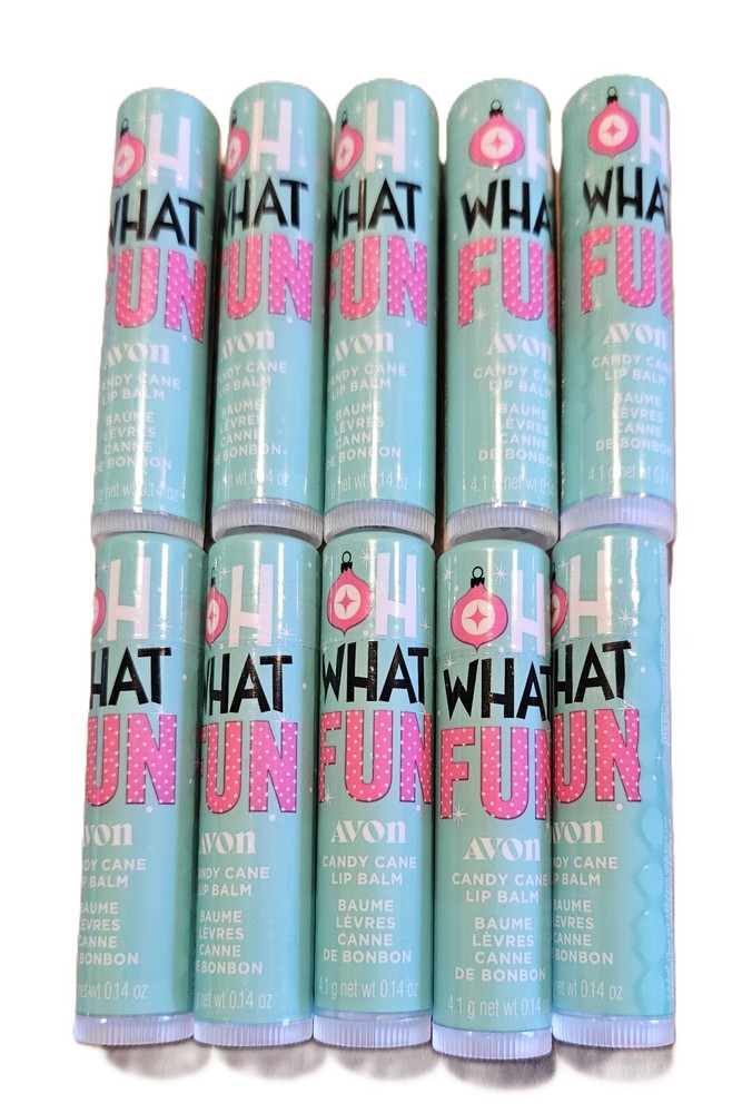 Avon Candy Cane Lip Balm Lot of 10 NIP Factory Sealed