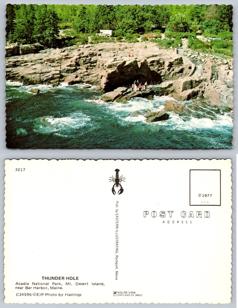 Thunder Hole Acadia National Park Maine Postcard-image