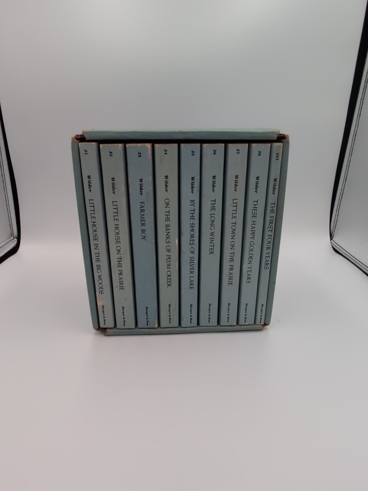 Little House On The Prairie Box Set Complete Series 9 Books Blue 1971 Vintage
