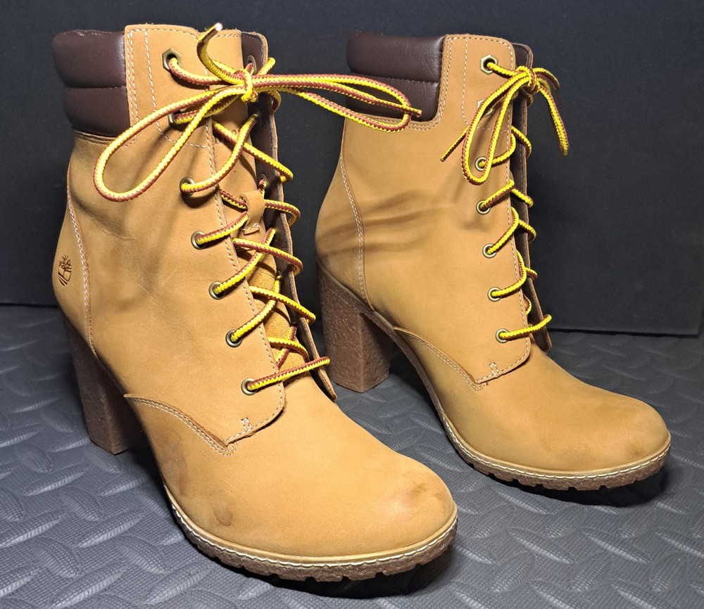 Timberland Tillston 6-Inch Brown Leather Ankle Boots for Women Size 9