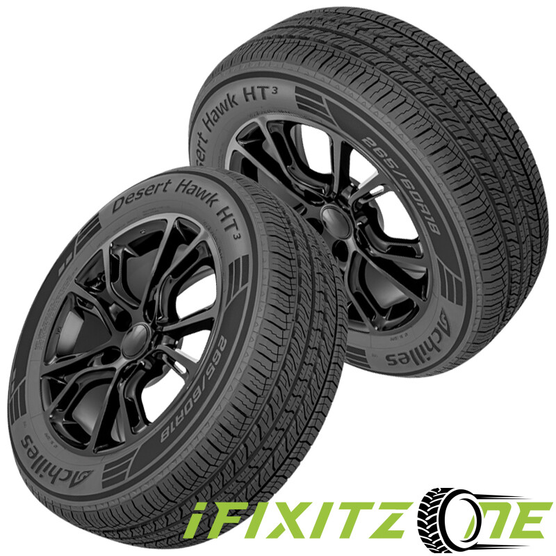 2 Achilles Desert Hawk HT3 245/55R19 103H Tires, All Season, 60K Mileage, Truck-image