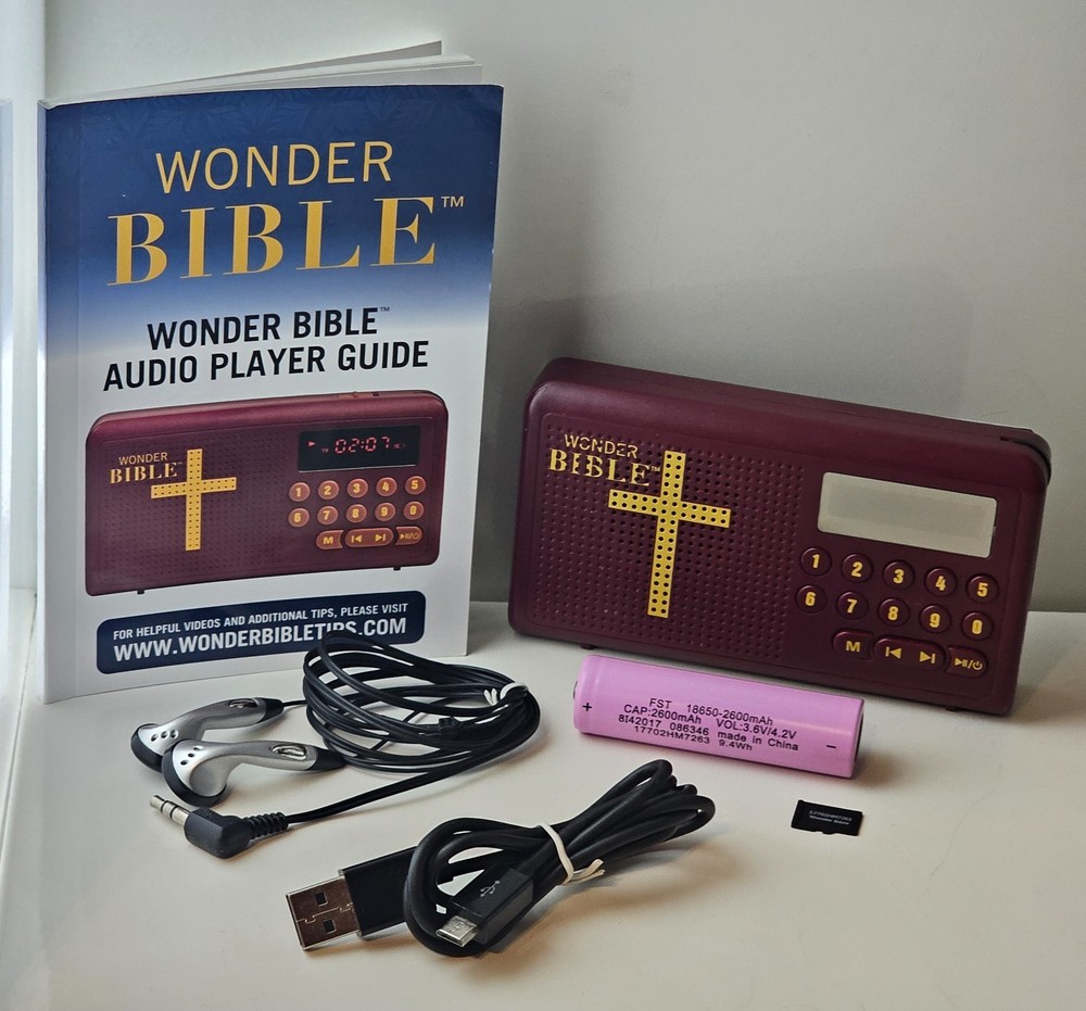 Wonder Bible Audio Player NIV with Player Guide & Charger New/Old Testament .