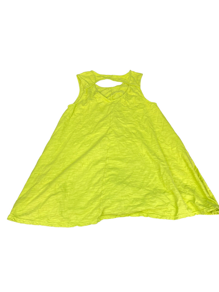 Neon Buddha Women’s Sleeveless Swing Tunic Tank Top Lime Green Size Medium Boho
