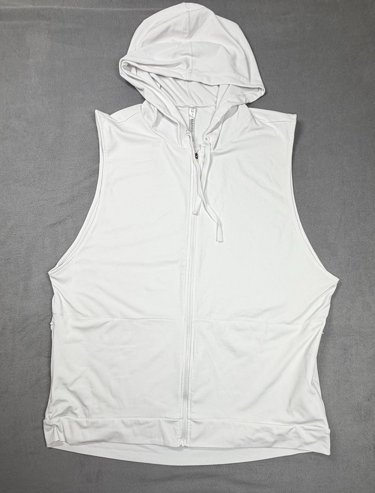 Fabletics Sleeveless Full-Zip Hoodie Women's XL Solid Activewear Vest Full Zip