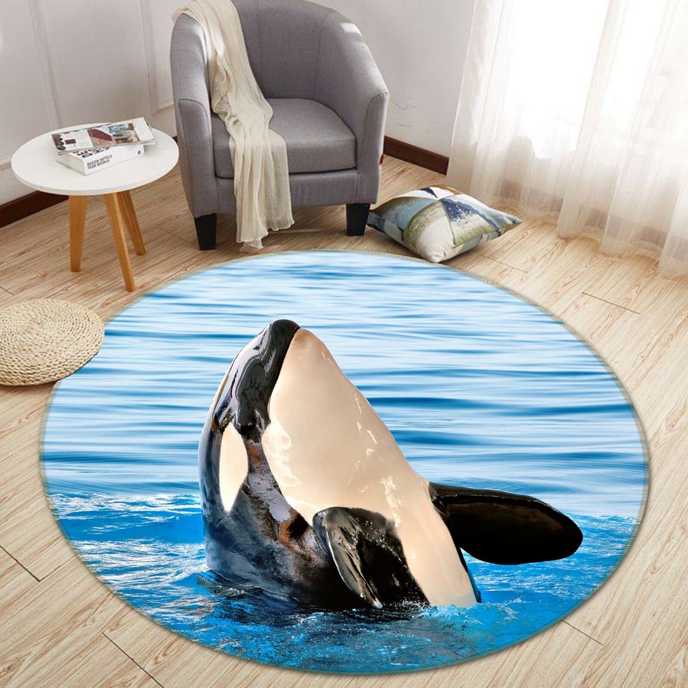3D Killer Whale Sea O1975 Animal Non Slip Rug Mat Elegant Photo Carpet Fay