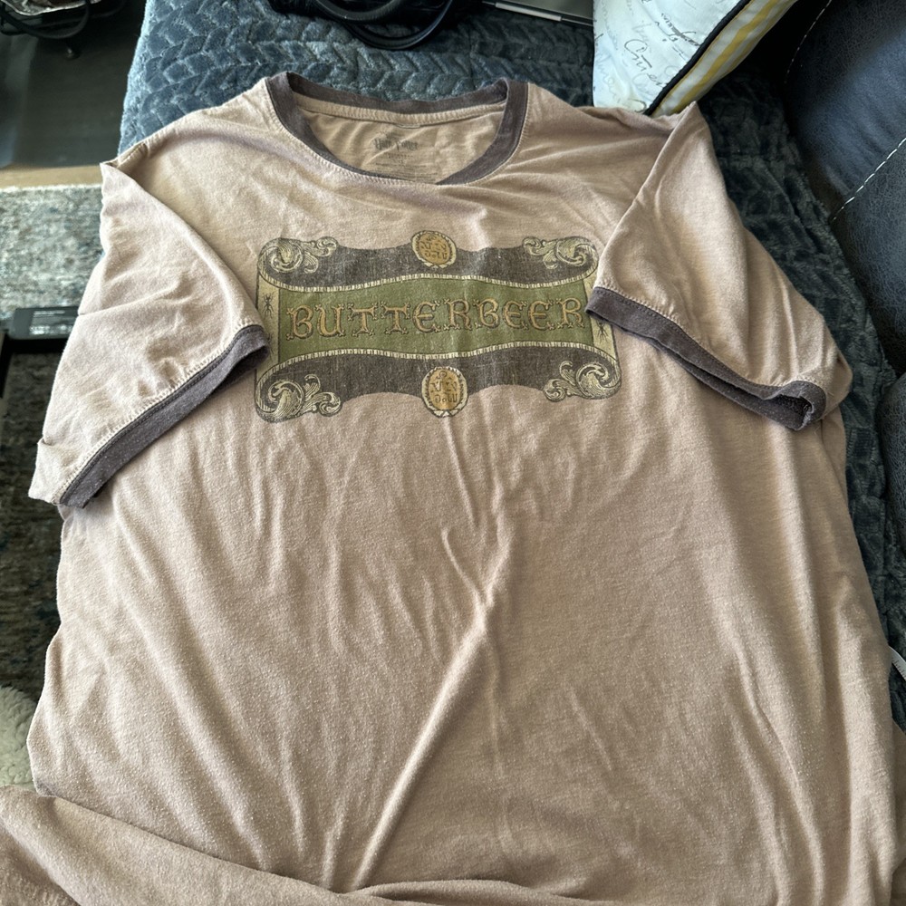 Universal Studios Harry Potter Butterbeer Mens Ringer T-Shirt 2024 Size XL