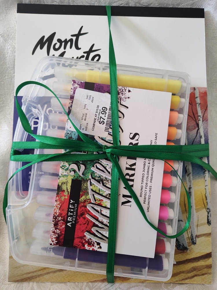 Mont Marte Watercolor Pad Acid Free With 24 ARTIFY Markers Premium Stock New-image