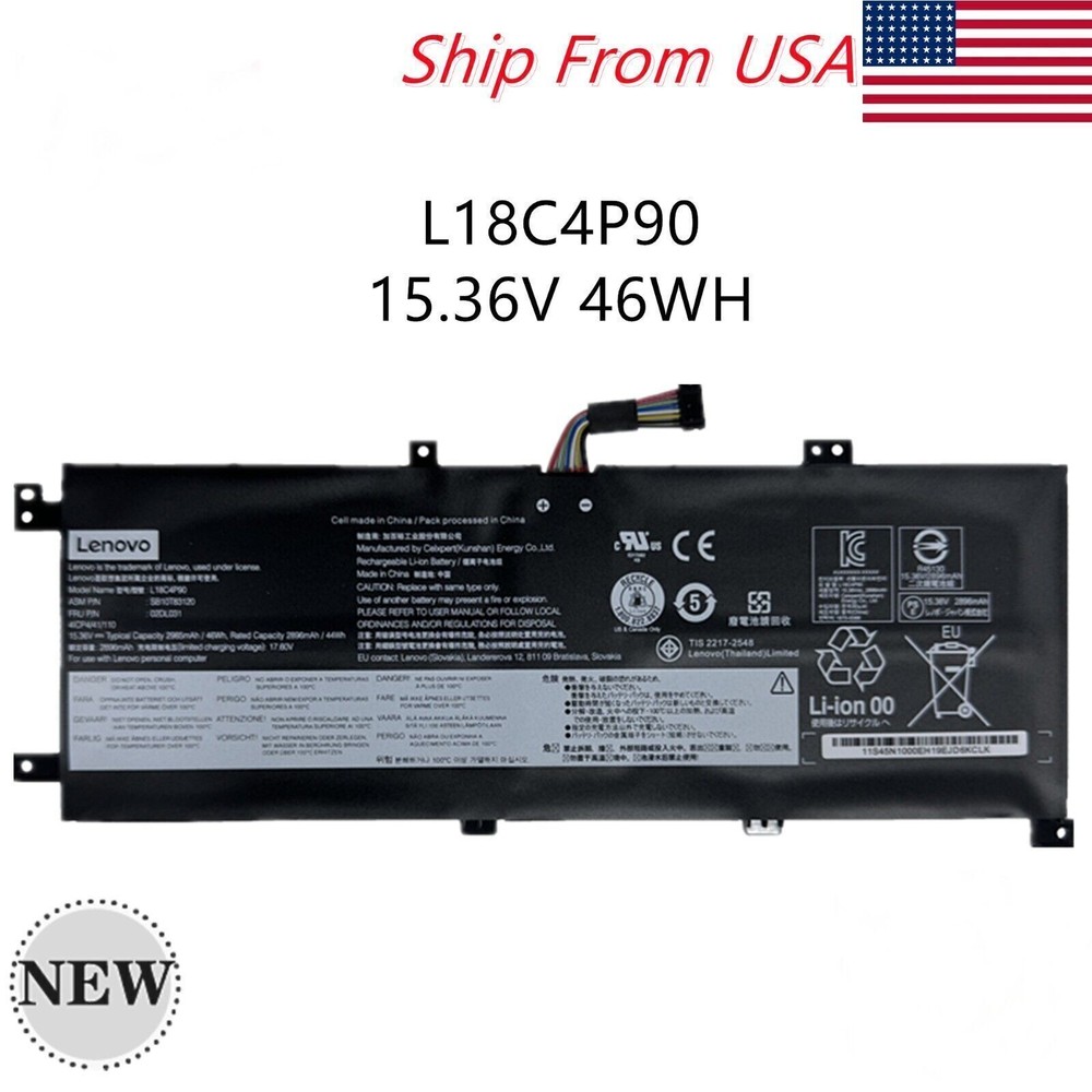 Genuine L18C4P90 L18M4P90 Battery For Lenovo ThinkPad L13 Yoga 20R5 20R6 Series