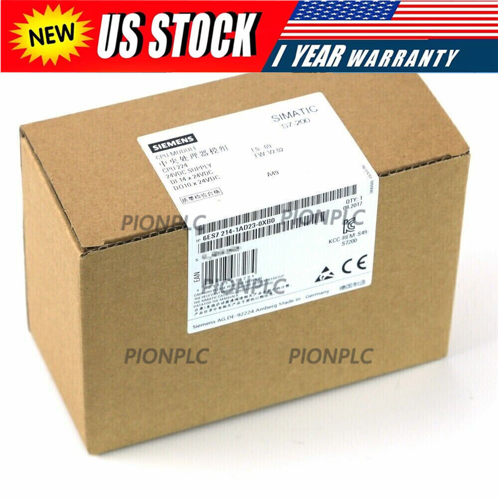 New Siemens SIMATIC S7-200, CPU 224 6ES7214-1AD23-0XB0 6ES7 214-1AD23-0XB0