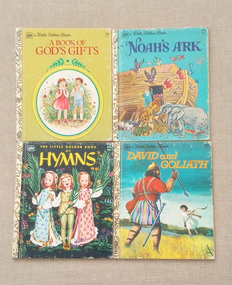 Little Golden Books Lot of 4 Religious Childrens Books Vintage 1970s