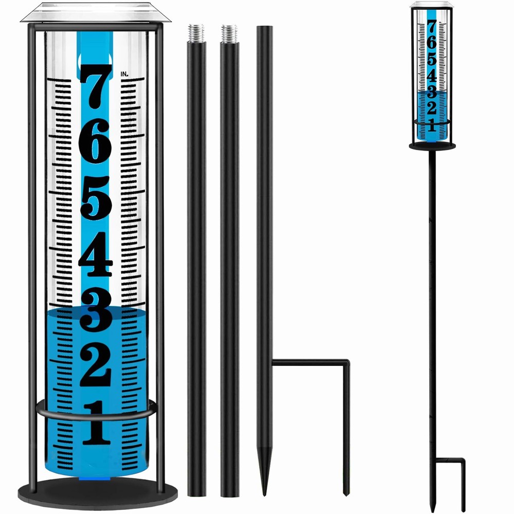 Rain Gauge outdoor, Upgraded Accurate Rain Gauges Outdoors best rated, Thicke...