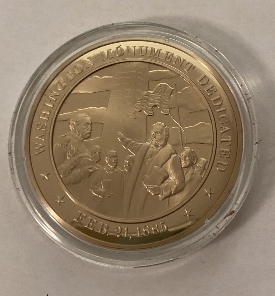 1885 Washington Monument Dedicated  Mint Solid Bronze Commemorative Coin