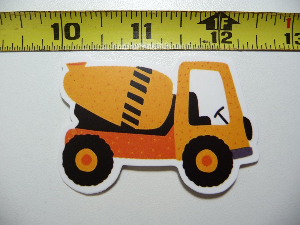 Cartoon Spotted Concrete Truck Decal Sticker for Heavy Equipment Construction