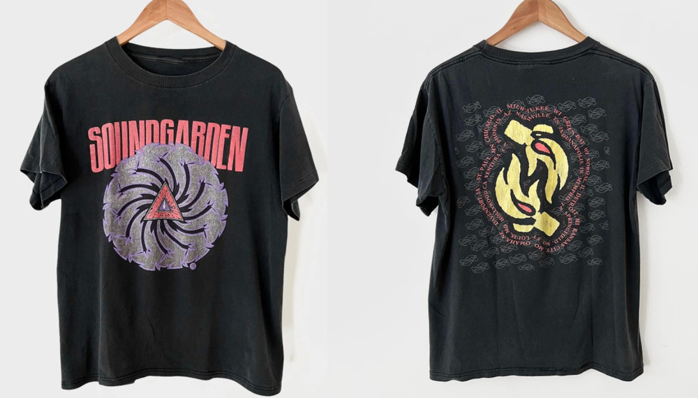 1991 Soundgarden Badmotorfinger Tour T-Shirt Vintage Grunge Band Tee S-5XL