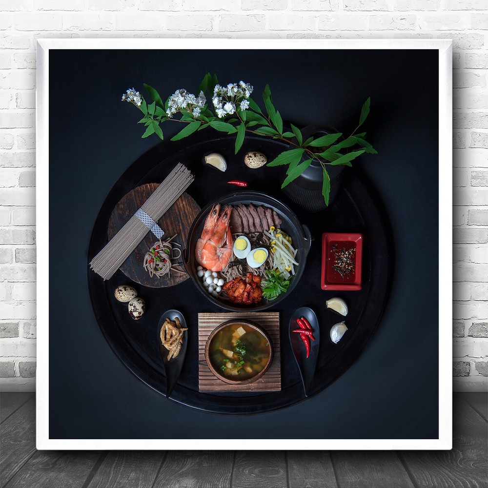 Korean Noodle Wall Art Print for Dining Room or Kitchen Decor  