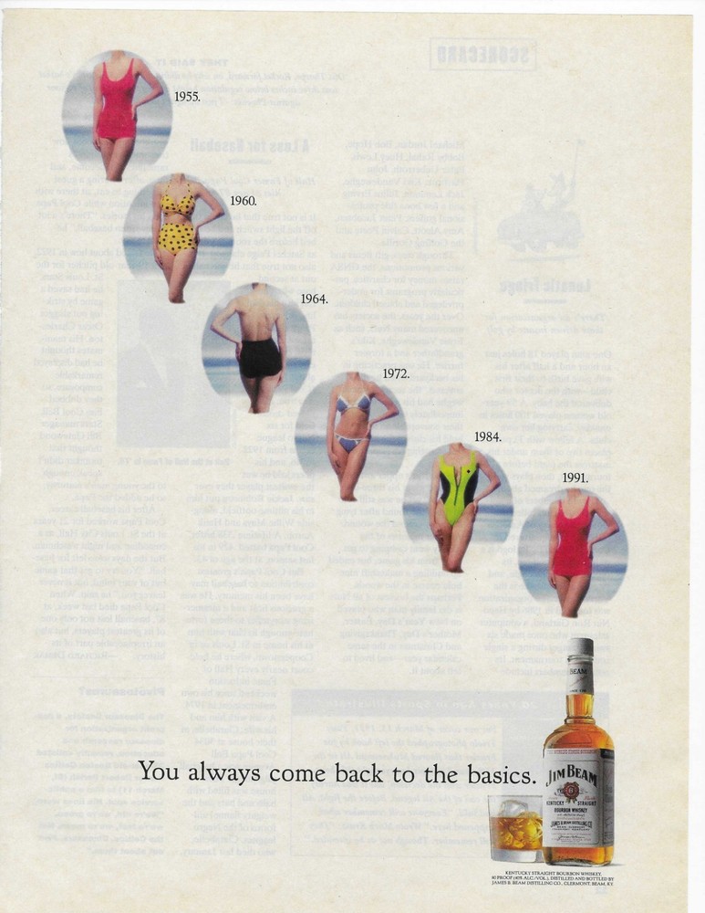 Jim Beam Kentucky Straight Bourbon Whiskey Original Print Ad